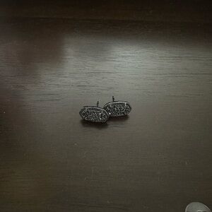 Black and Silver Stud Earrings